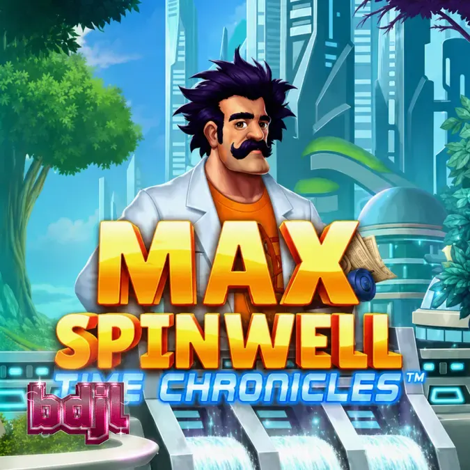 Max Spinwell: Time Chronicles slot game interface showing the timeline progression feature.